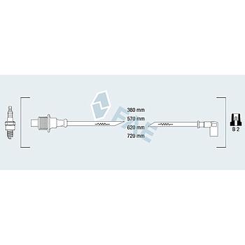 Cable de bujía antiparasitario FAE 85010