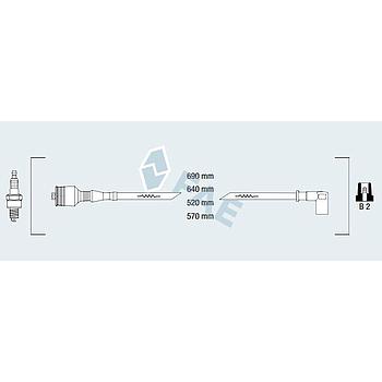Cable de bujía antiparasitario FAE 85401