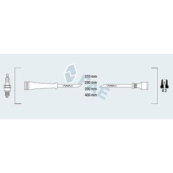 Cable de bujía antiparasitario FAE 86000