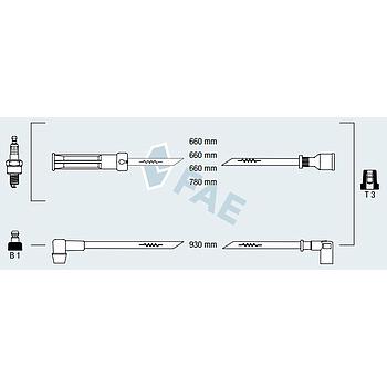 Cables de bujias antiparasitarios FAE 85460