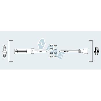 Cable de bujía antiparasitario FAE 85996