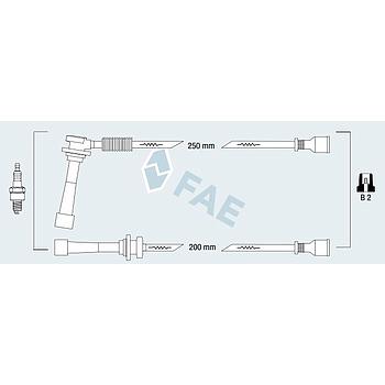 Cable de bujía antiparasitario FAE 85145