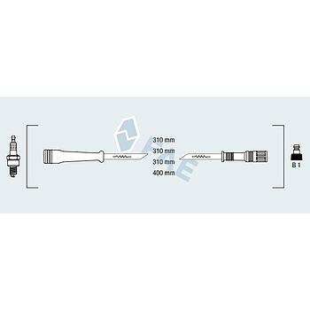 Cable de bujía antiparasitario FAE 85985