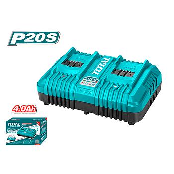 CARGADOR INTELIGENTE RÁPIDO DOBLE 2 BATERIAS 20V TOTAL - P20S