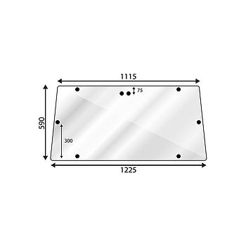 CRISTAL TRASERO PLANO - NO TINTADO Adaptable a MASSEY FERGUSON Serie 300