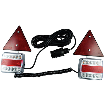KIT DE LUCES DE REMOLQUE LED MAGNÉTICO CON 2 PILOTOS Y 2 CATAREFLECTANTES