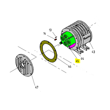 Rotor depresor HERTELL KD-3000 (N.45)