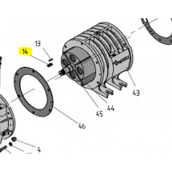 Chaveta depresor Hertell KD-3000 y KD-5000 (N.14)