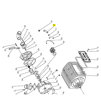 Codo 1/2"para depresores HERTELL KDP-3000 a KDP-12000 (N.65)