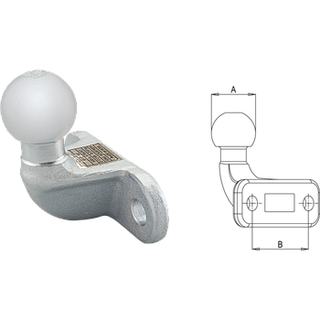 BOLA REMOLQUE FIJACION CON TORNILLOS Ø 50 mm (ECE)