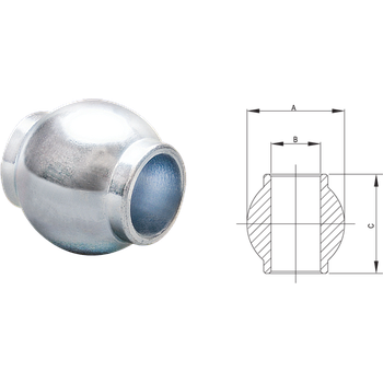 BOLA CON COLLARIN 60x51x32 mm TLB603251