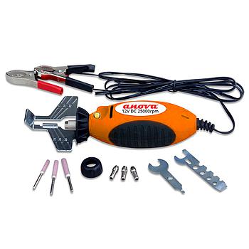 AFILADORA DE CADENAS DE MOTOSIERRA CON CONEXION A BATERIA 12V ANOVA