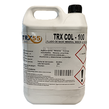 TALADRINA MISCIBLE EN AGUA PARA MECANIZADO MULTIMETAL TRX-55 COL 100 5L.