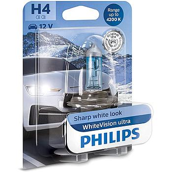 Lámpara H4 WhiteVision ultra 12V 60/55W P43 PHILIPS