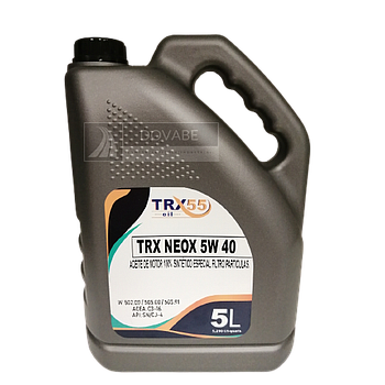 ACEITE MOTOR 5W40 TRX55 NEOX 5L. (VEHICULOS LIGEROS)