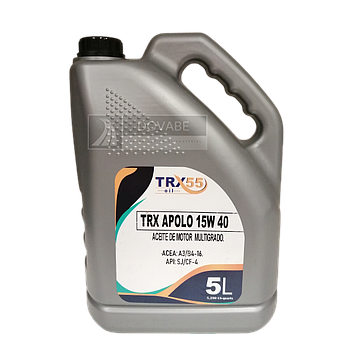 ACEITE MOTOR 15W40 TRX55 APOLO 5L. (VEHICULOS LIGEROS)