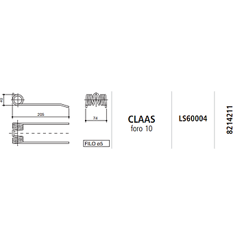 MUELLE RASTRILLO CLAAS LS60004