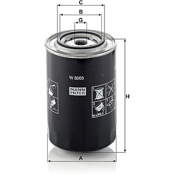 FILTRO ACEITE MANN W 8005