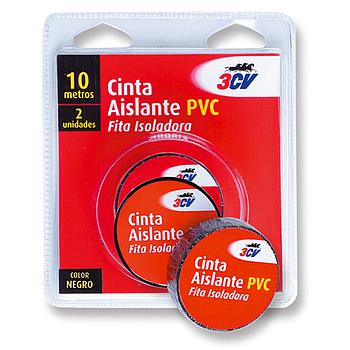 CINTA AISLANTE 3CV NEGRA 10M 2 UD